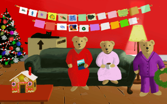 the Bear family living room on December 24