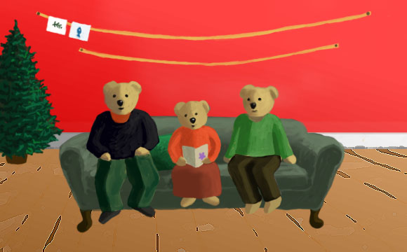 the Bear family living room on December 3