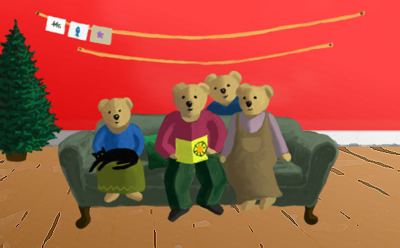 the Bear family living room on December 4