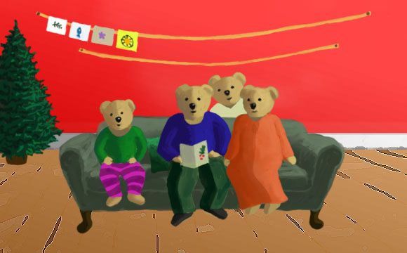 the Bear family living room on December 5